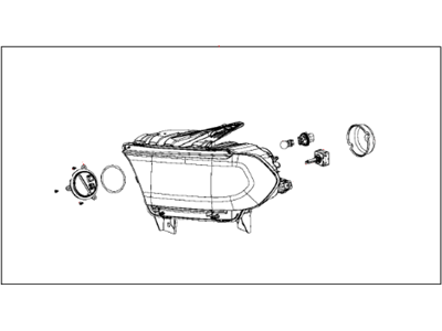 Mopar 55112969AA Electrical Head Lamp