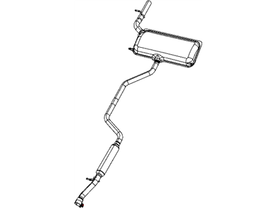 Mopar 52022316AB Exhaust Muffler And Tailpipe