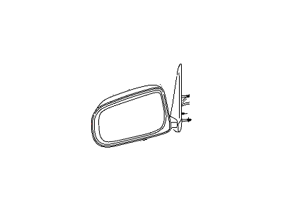 Mopar 55078075AI Outside Rear View Mirror