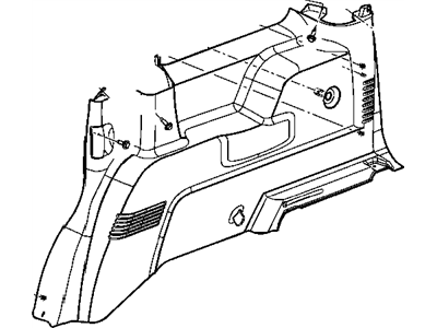 Mopar 5KS63XDBAB Panel-Quarter Trim