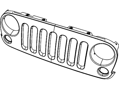 2007 Jeep Wrangler Grille - 1BM91SW1AB