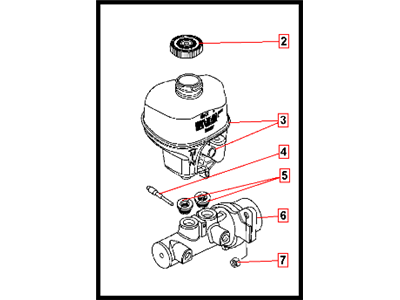 2006 Dodge Ram 1500 Brake Master Cylinder - 5183886AA