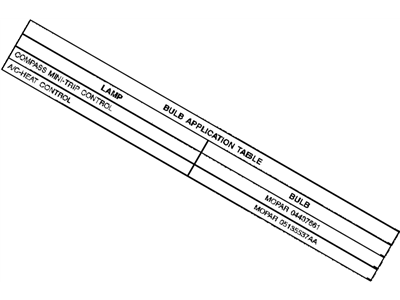 Mopar 4437661 Lamp-Message Center