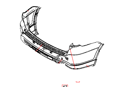 Mopar 68092093AA Rear Upper Bumper Cover