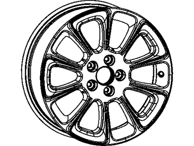 Mopar 1TP82AAAAC Aluminum Wheel