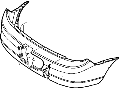 Mopar 5012901AD Rear Bumper Cover Primed