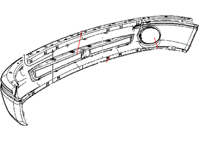 Mopar 55077946AA Front Bumper Face Bar