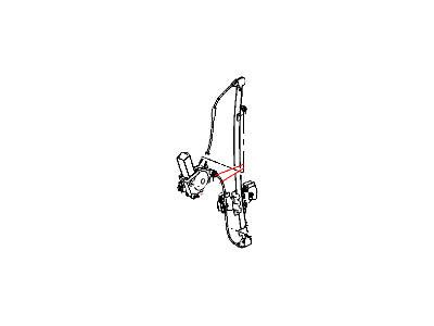 Mopar 55359561AA Rear Door Window Regulator Left