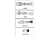 Dodge Neon Door Lock - 4746903 Cylinder Lock-Glove Box Lock