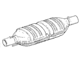 Dodge Ramcharger Catalytic Converter - E0015142 Rear Catalytic Converter With Pipes