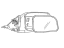 Mopar MB551033 Outside Door-Side Rear View Mirror Left
