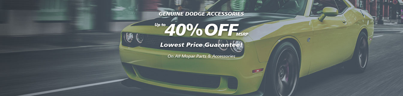 Genuine Mopar accessories, Guaranteed low prices